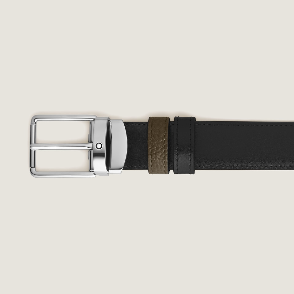 Everyday Buckle Khaki/Black 30&nbsp;mm Reversible Leather Belt - 2