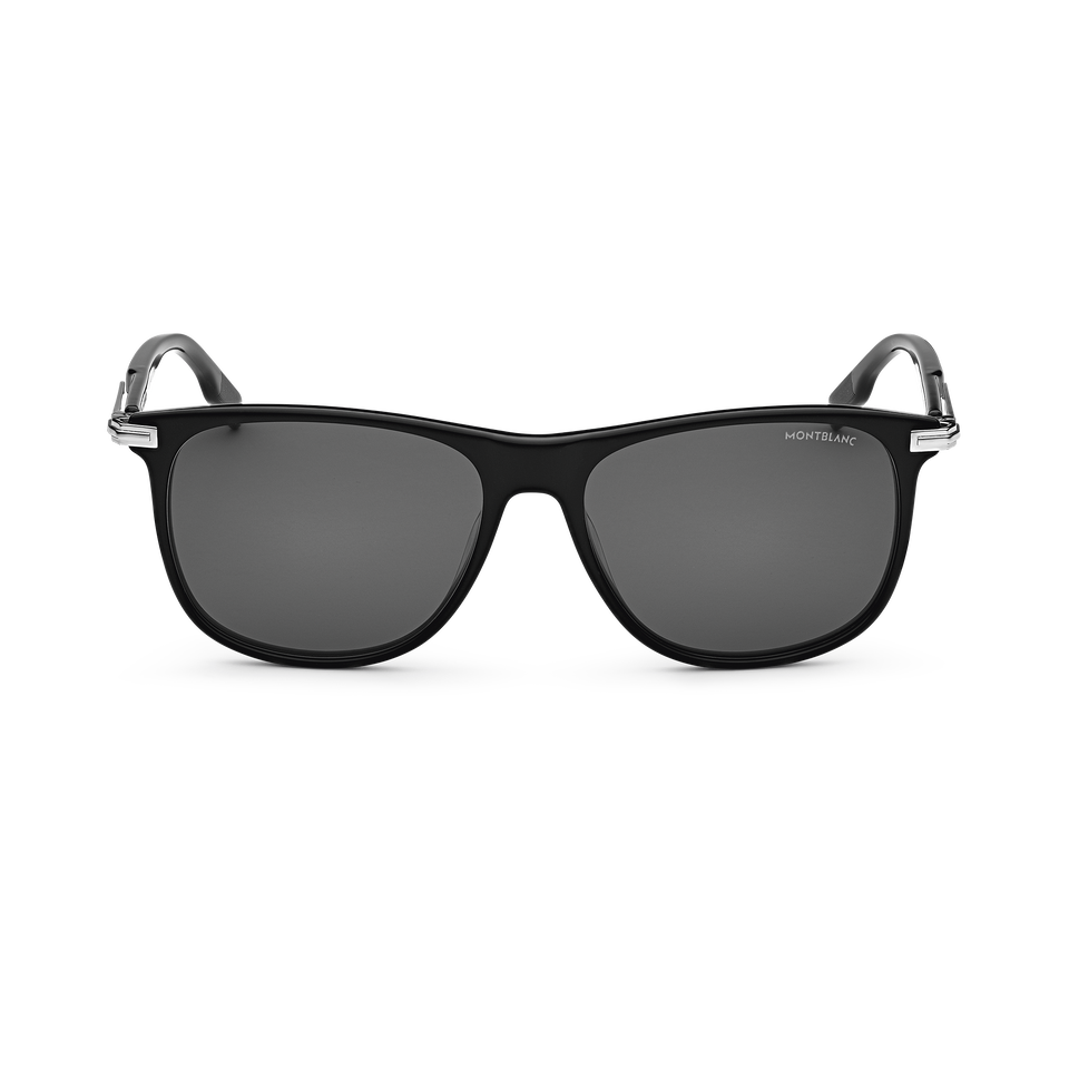 Rectangular Sunglasses with Black Acetate Frame - 1