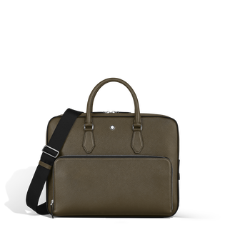 Medium Briefcase with Pocket in Sartorial Leather