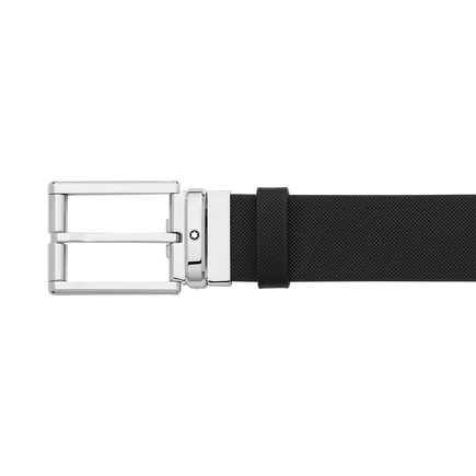 Rectangular 35&nbsp;mm Belt in Textured Leather