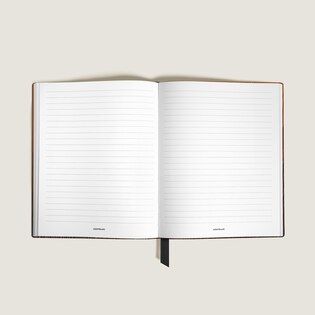 Gro&szlig;es Notizbuch aus Corteccia-Leder mit Sfumato-Effekt, Linierte Seiten