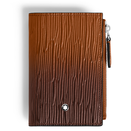 Mini Vertical Wallet 6cc in Corteccia Sfumato Leather