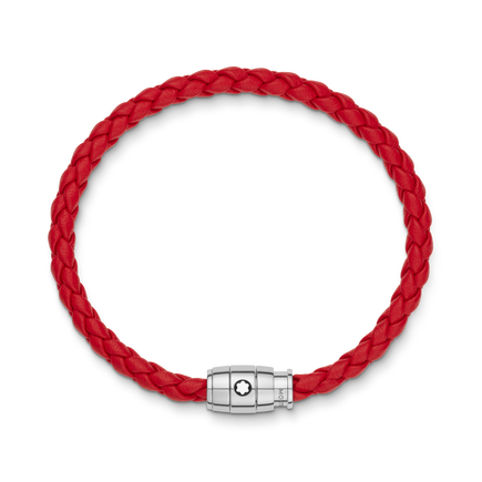 Bracciale Con Chiusura a 3 Anelli in Pelle Soft