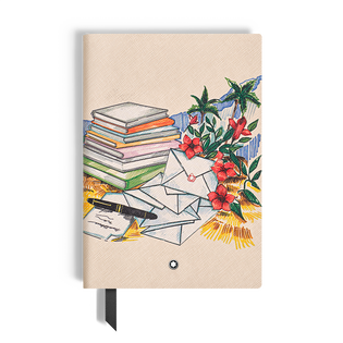 Medium Notebook in Sartorial Leather, Summer Capsule, Lined Pages