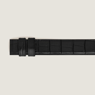 Black printed crocodile/black Meisterst&uuml;ck 30mm reversible leather strap