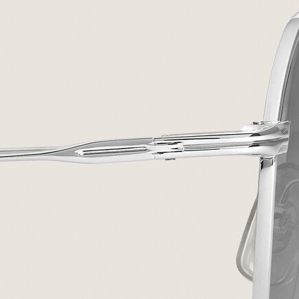 Round Sunglasses with Silver-Coloured Metal Frame