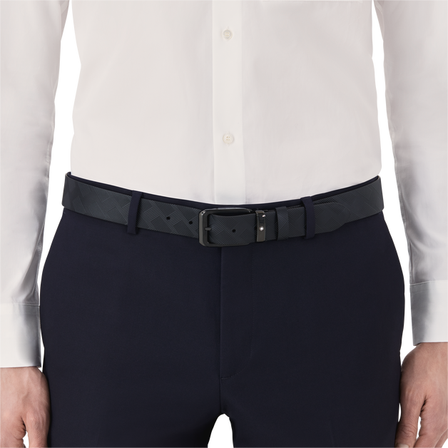 Rectangular 35 mm Reversible Belt in Extreme Leather - 2