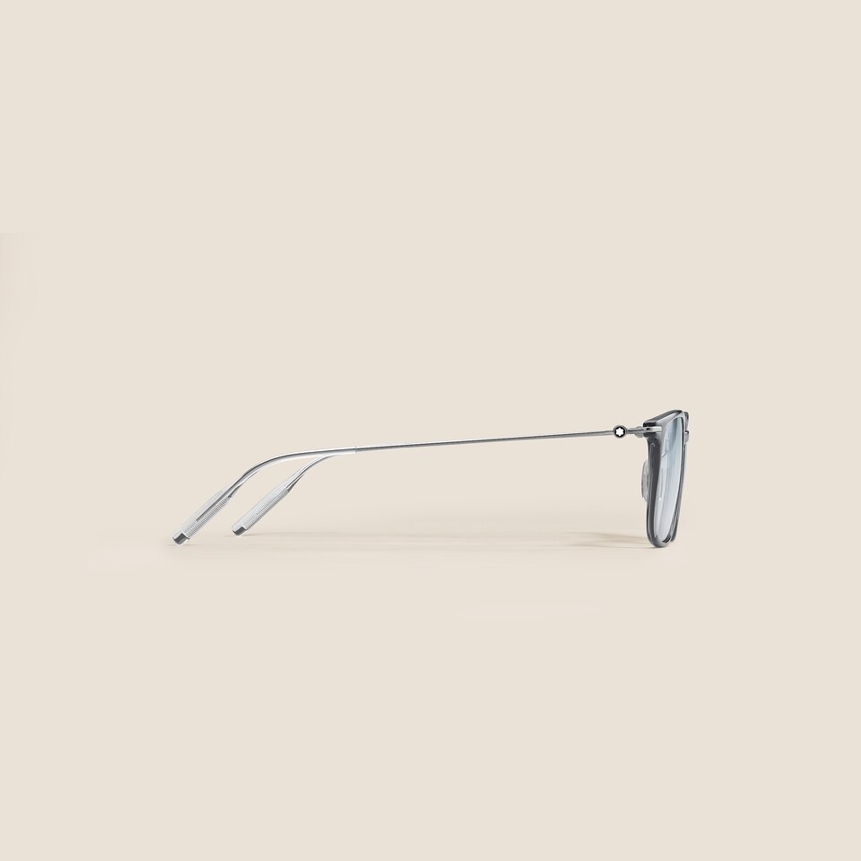 Squared Sunglasses with Injected Grey Frame - 2