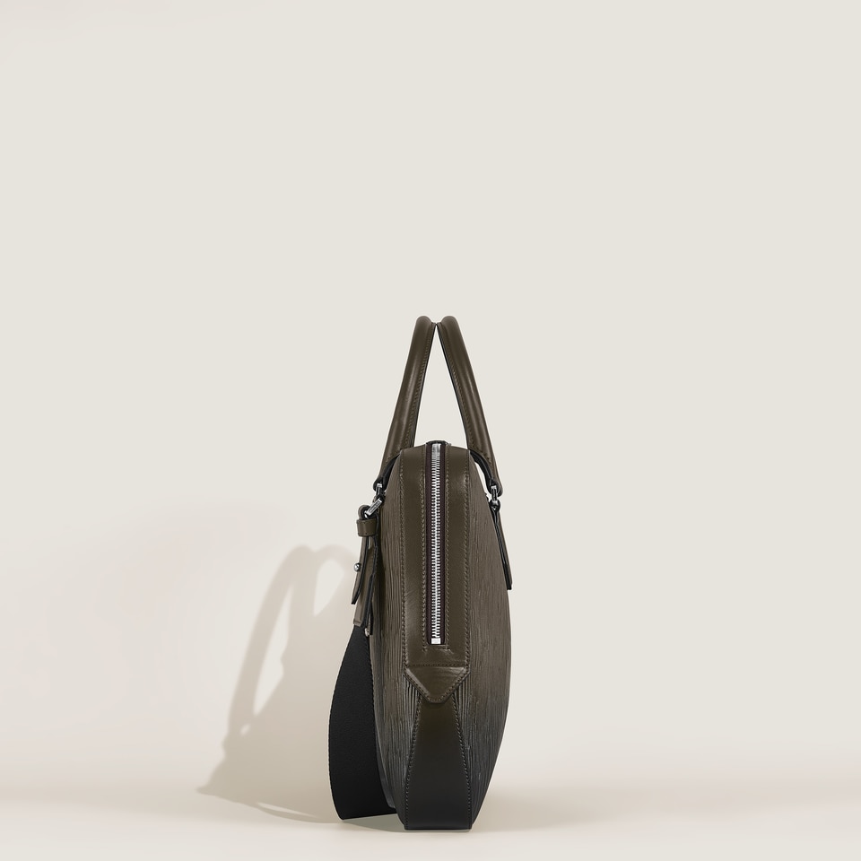Thin Briefcase in Corteccia Sfumato Leather - 5