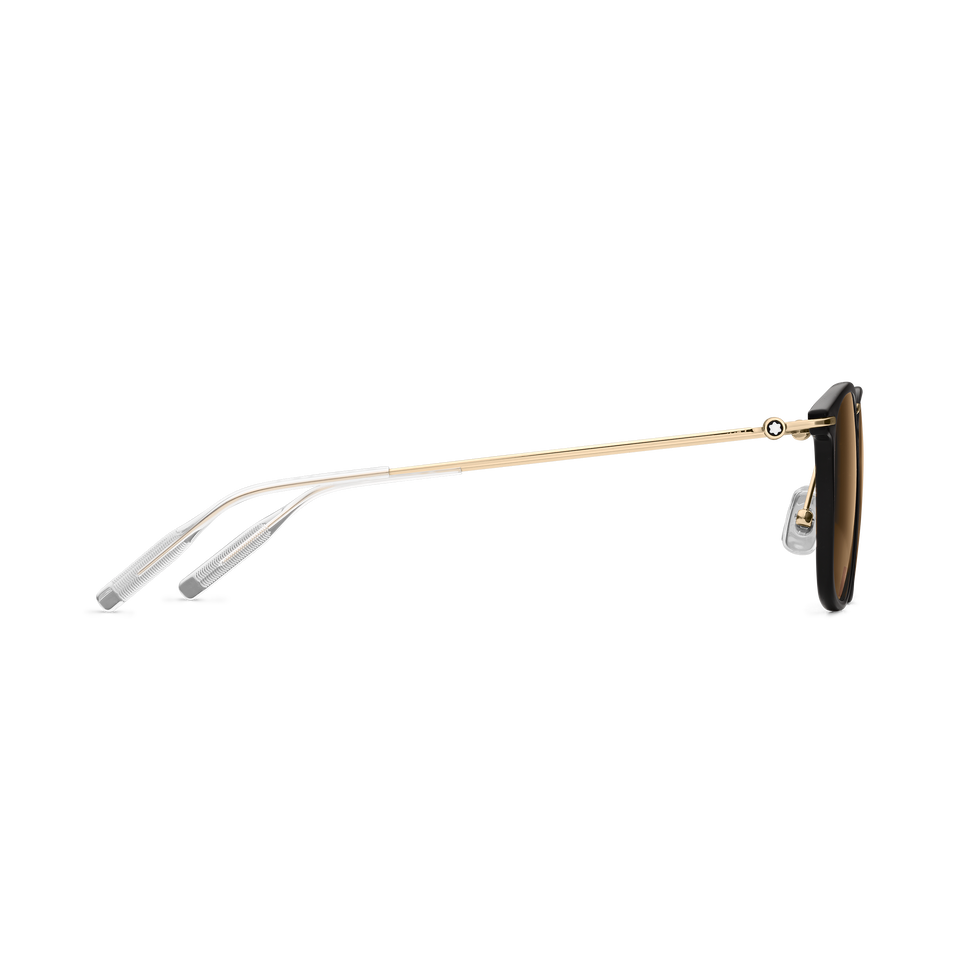 Round Sunglasses with Black Injected Frame - 2