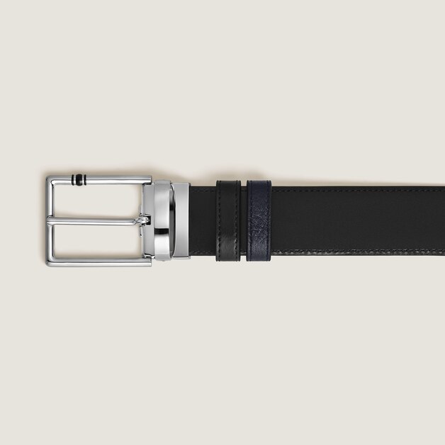 30 mm Reversible Belt in Grain Leather with Rectangular Meisterst&uuml;ck Buckle - 3