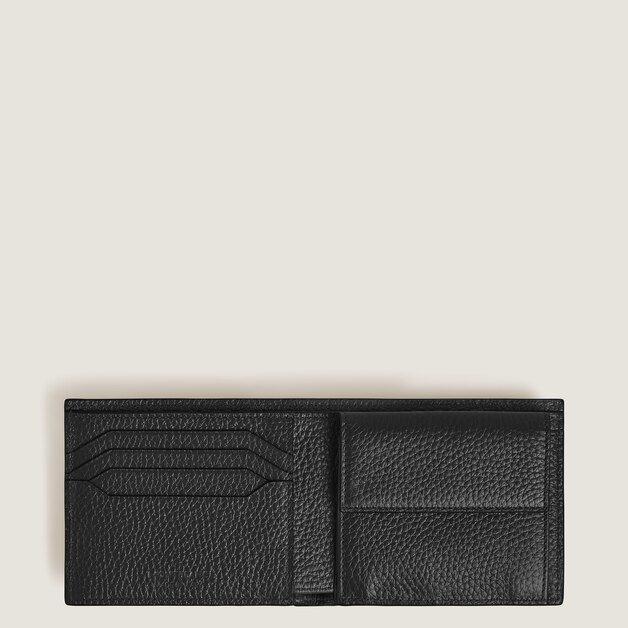 Portafoglio 4 Tasche con Portamonete in Pelle con Grana - 5
