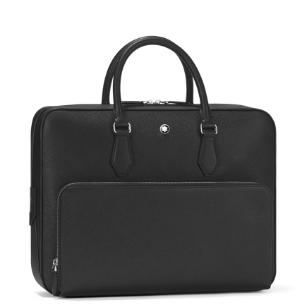 Porte-Documents Moyen Modèle avec Poche en Cuir Sartorial