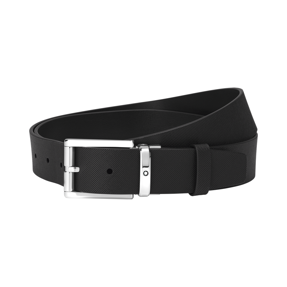 Rectangular 35&nbsp;mm Belt in Textured Leather - 1