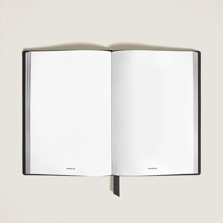 Notebook Medium, Saffiano Leather, Black - Blank Pages