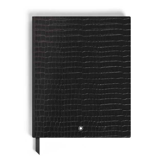 Cuaderno Grande de Piel con Grabado Cocodrilo, P&aacute;ginas con L&iacute;neas - 1