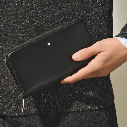 Cartera Continental para 12 Tarjetas con Cremallera de Piel Soft