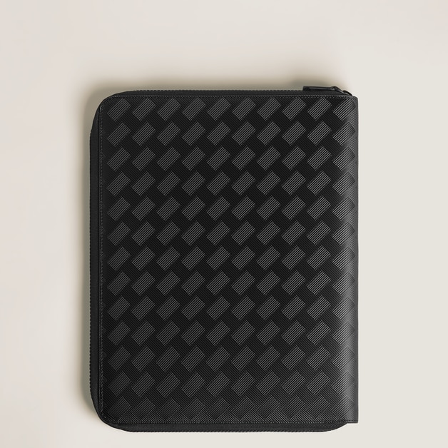 Medium Notebook Holder with zip in Extreme Leather - 4