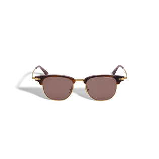 Rectangular Sunglasses with Gold-Coloured Metal Frame