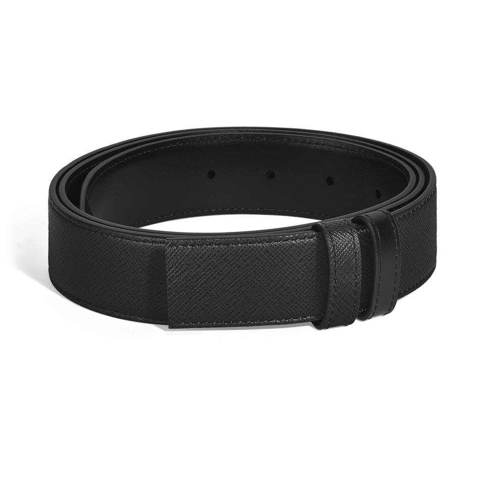 Black Sartorial/black Meisterst&uuml;ck 35mm reversible leather strap - 1