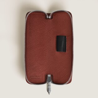 1 Pen Pouch with zip in Sartorial Leather