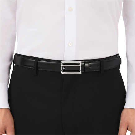 Black/brown 30 mm reversible leather belt