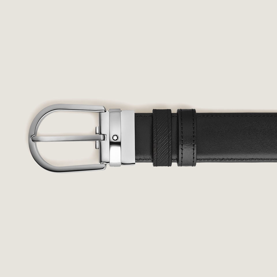 Horseshoe 35 mm Reversible Belt in Sartorial Leather - 3