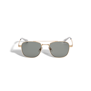 Squared Sunglasses with Gold-Coloured Metal Frame