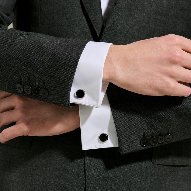 Boutons de Manchette Meisterst&uuml;ck avec Incrustation d'Onyx - 2