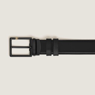 30 mm Reversible Belt in Leather with Rectangular Meisterst&uuml;ck Buckle