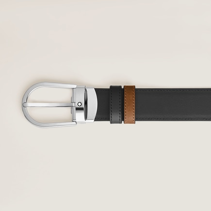 Horseshoe 30 mm Reversible Belt in Suede Leather