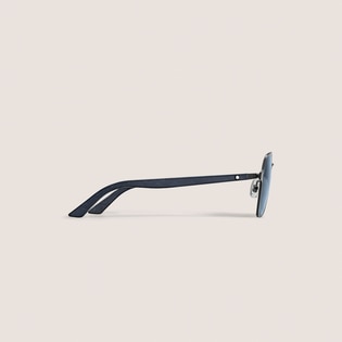 Quadratische Sonnenbrille mit schwarzem Metallrahmen
