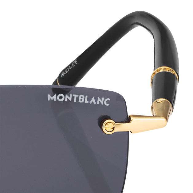 Gafas de Sol Rectangulares con Montura de Metal Color Dorado - 3