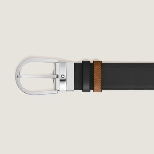 Horseshoe 35 mm Reversible Belt in Suede Leather