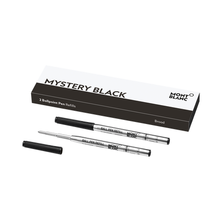 2 Ballpoint Refills, Mystery Black - Broad
