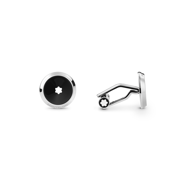 Star Cufflinks with Steel Inlay - 1