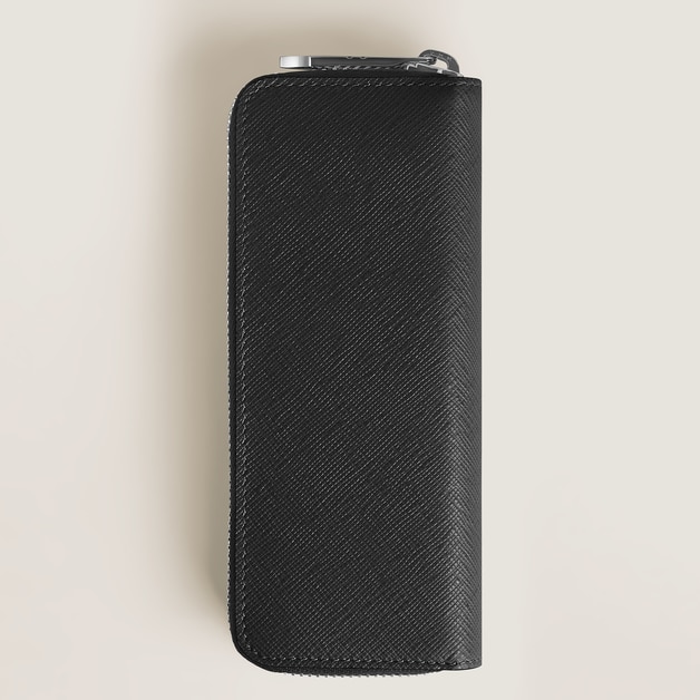 &Eacute;tui pour 2&nbsp;Instruments d'&Eacute;criture Zipp&eacute; en Cuir Sartorial - 4