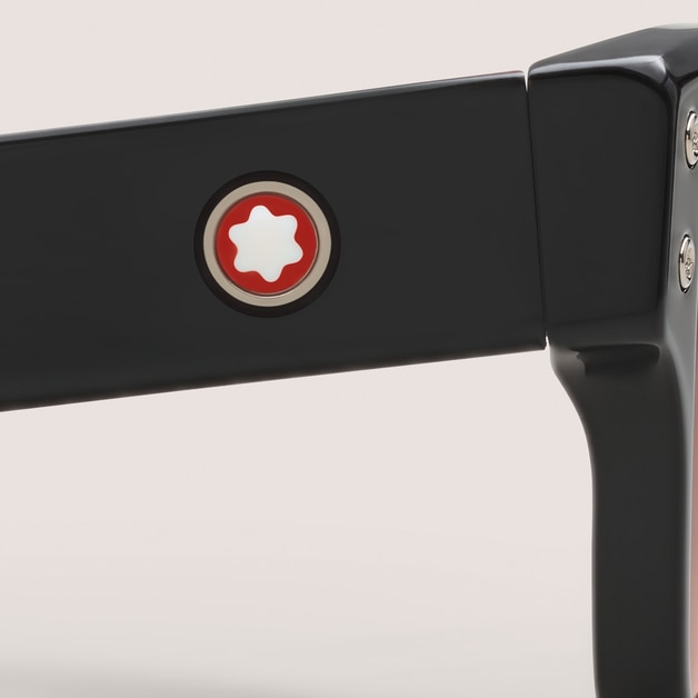 Lunettes de Soleil Rectangulaires avec Monture en Acétate Noire - 4