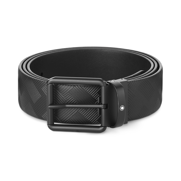 Squared 35 mm Reversible Belt with Loop in Extreme Leather - 1