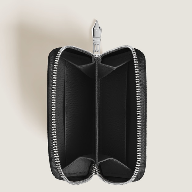 Mini Wallet 2cc with Zip in Sartorial Leather - 5