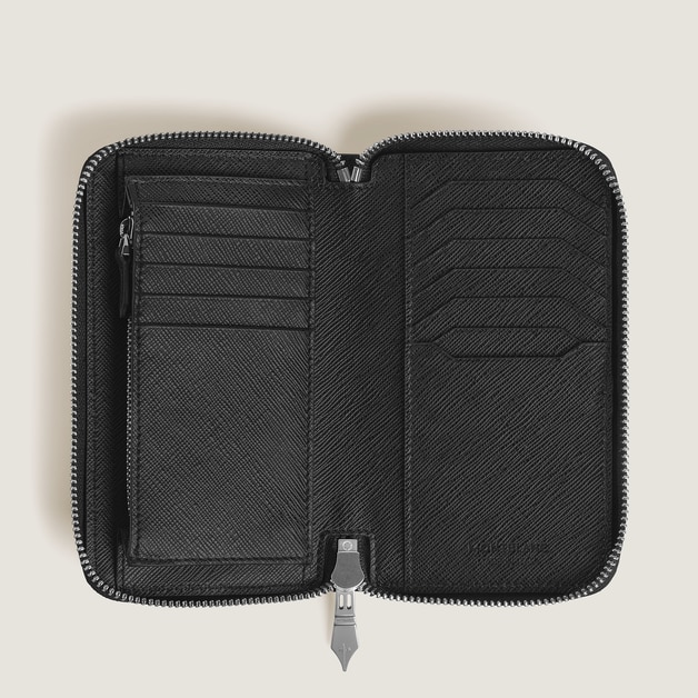 Medium Continental Wallet 12cc with Zip in Sartorial Leather - 4