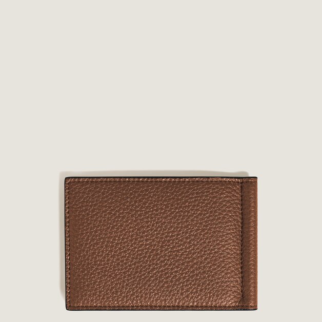 Wallet 6cc with Money Clip in Grain Leather - 4