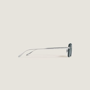Squared Sunglasses with Silver-Coloured Metal Frame