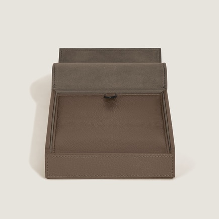 Travel Box for 4 Writing Instruments in Grained Leather