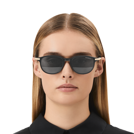 Gafas de sol cuadradas con montura de acetato negro