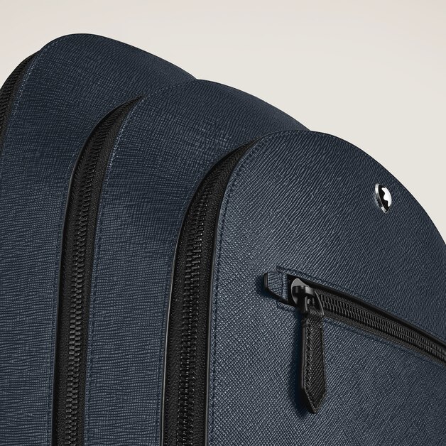 Medium Backpack with 3 Compartments in Sartorial Leather - 3