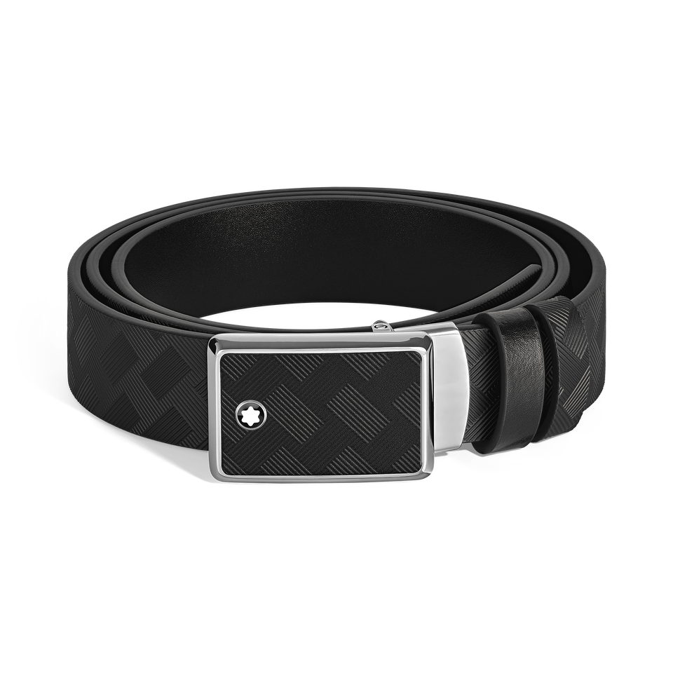Marquetry Plate 35&nbsp;mm Reversible Belt in Extreme Leather - 1