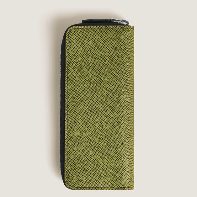 2-Pen Pouch with zip in Sartorial Leather - 2