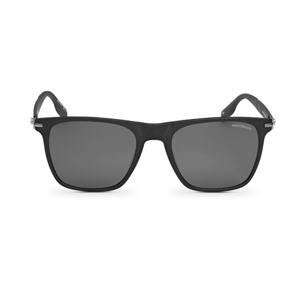 Squared Sunglasses with Black Acetate Frame - 1