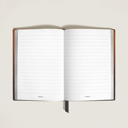 Medium Notebook in Corteccia Sfumato Leather, Lined Pages